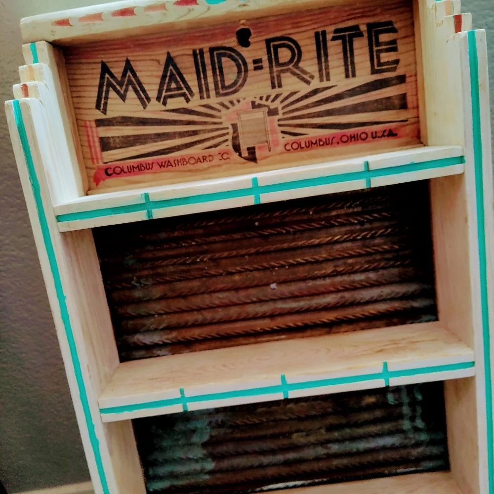OOAK Vintage Maid- Rite Washboard Shelf - Picture 5 of 13